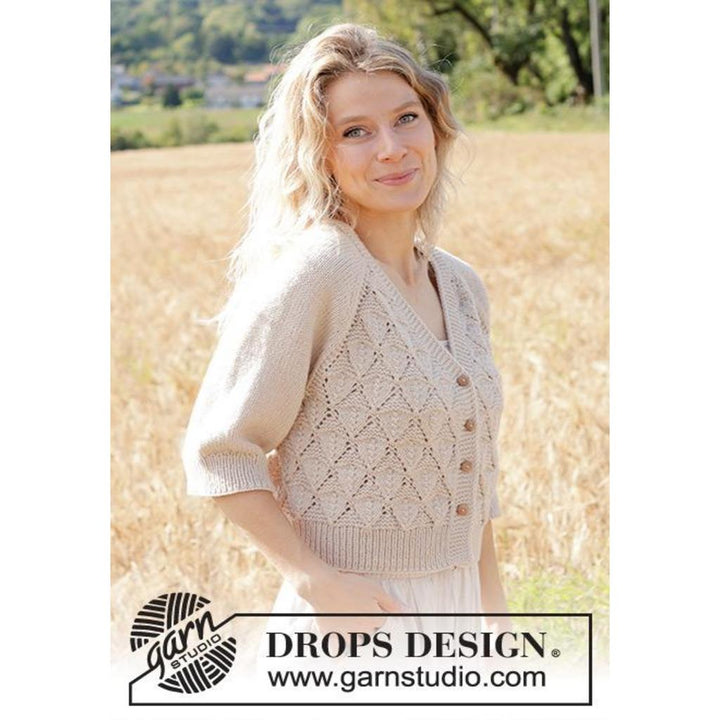 Sand Diamond Cardigan Strickanleitung - Drops Design (PDF) bei bei bei bei bei bei bei bei bei bei bei bei bei Lieblingsgarn