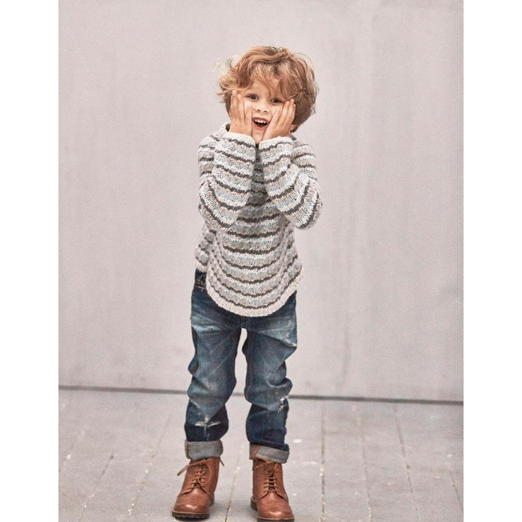 Daisy Pullover mit Streifen und Lochmuster Strickanleitung - Sandnes Garn / Åsa Christiansen (PDF) bei bei bei Lieblingsgarn
