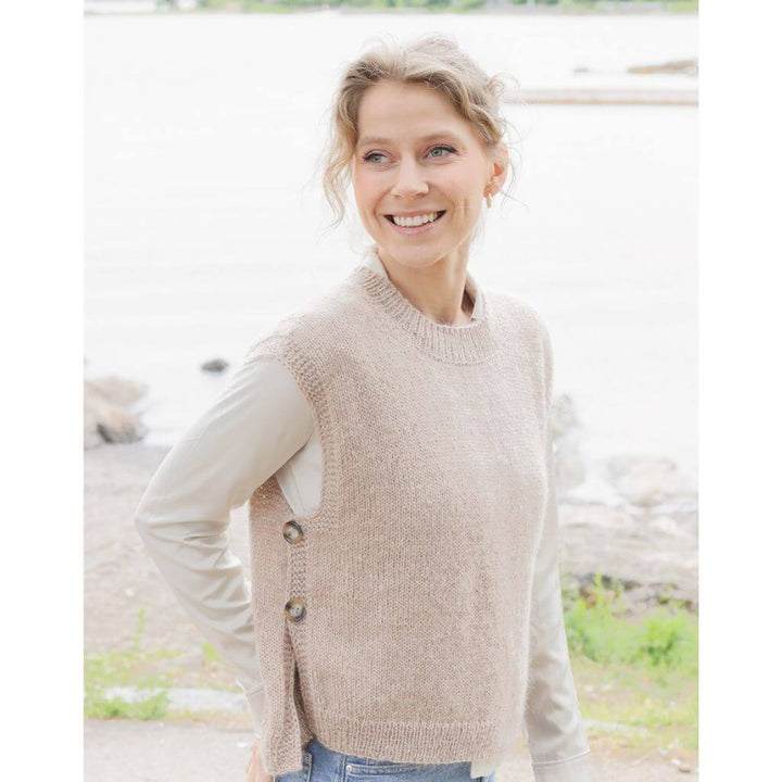 Drops Design Pattern Pullunder Driftwood Vest Strickset - Drops (PDF) bei bei bei bei bei bei bei bei bei bei Lieblingsgarn