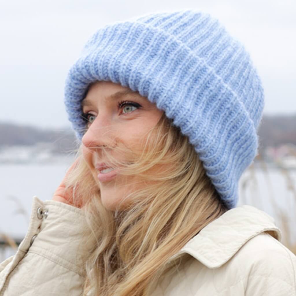 Drops Design Pattern Mütze Blue Jay Hat Strickset - Drops (PDF) Lieblingsgarn