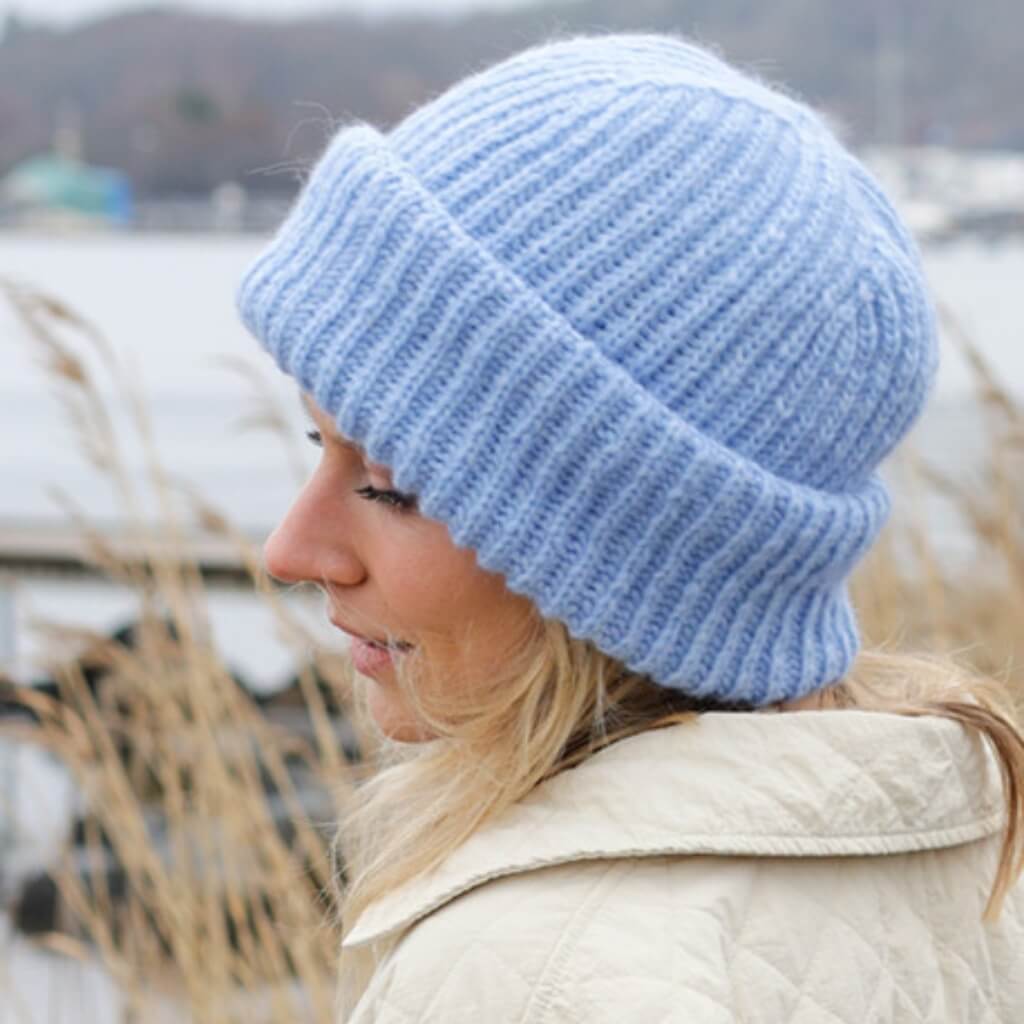 Drops Design Pattern Mütze Blue Jay Hat Strickset - Drops (PDF) Lieblingsgarn