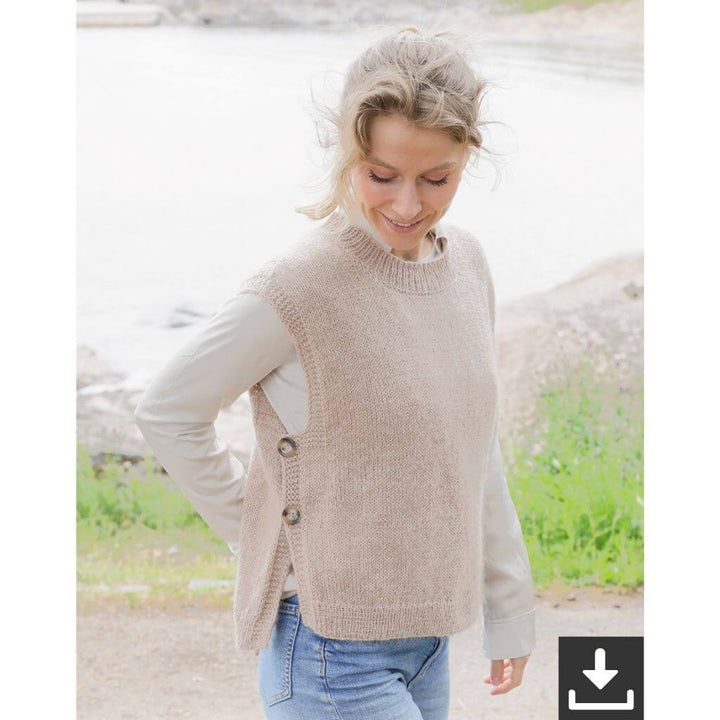 Drops Design Pattern Pullunder Driftwood Vest Strickset - Drops (PDF) bei bei bei bei bei bei bei bei bei bei Lieblingsgarn