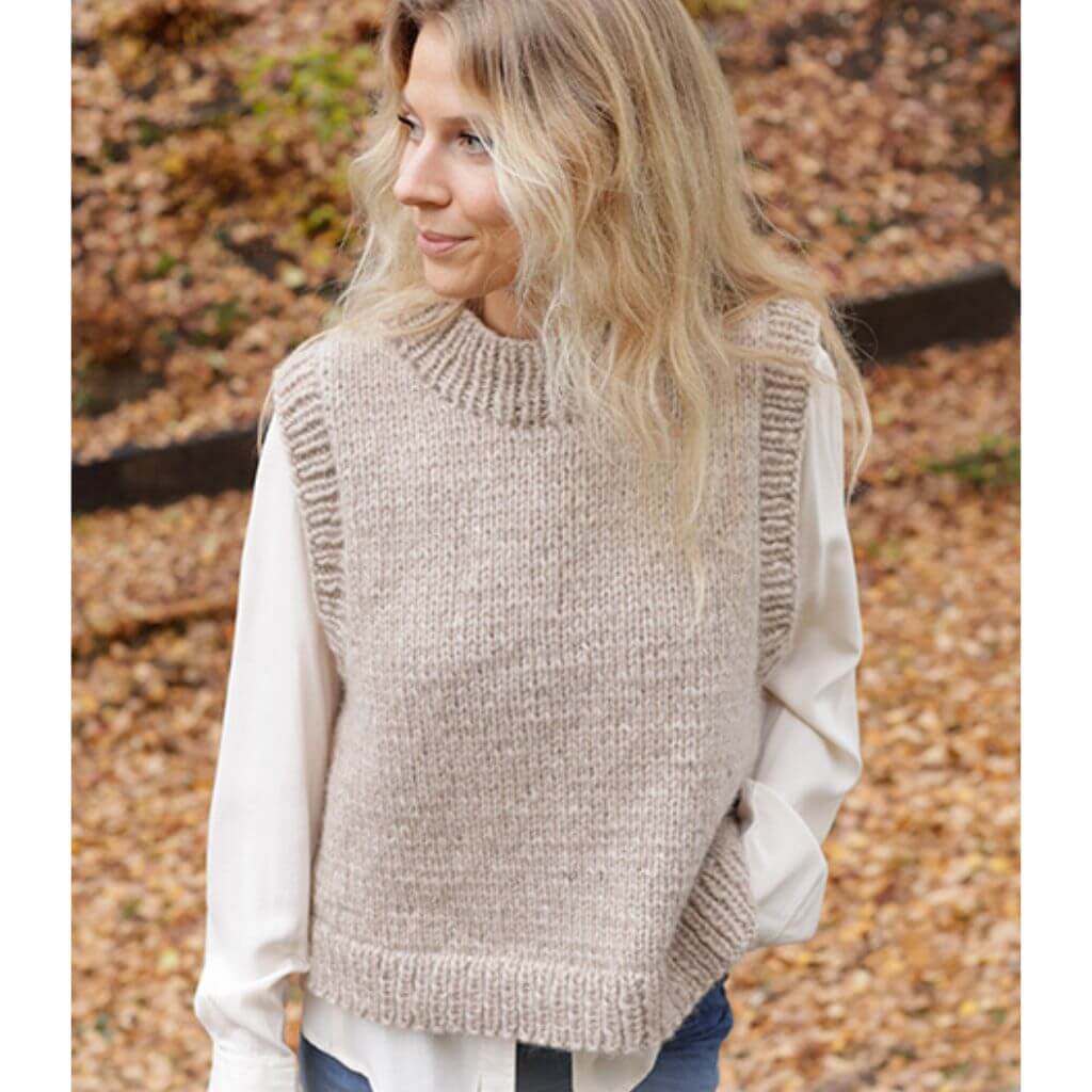 Drops Design Pattern Pullunder Isla Slipover Strickset - Drops (PDF) Lieblingsgarn