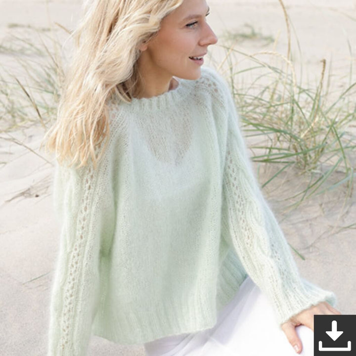 Drops Design Pattern Pullover Sweet Spring Strickset - Drops (PDF) Lieblingsgarn