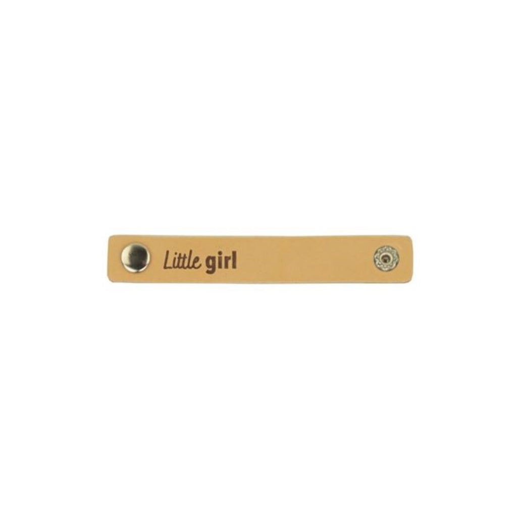 Durable 2 Stk. Lederlabel mit Druckknopf - "Little Girl" Lieblingsgarn