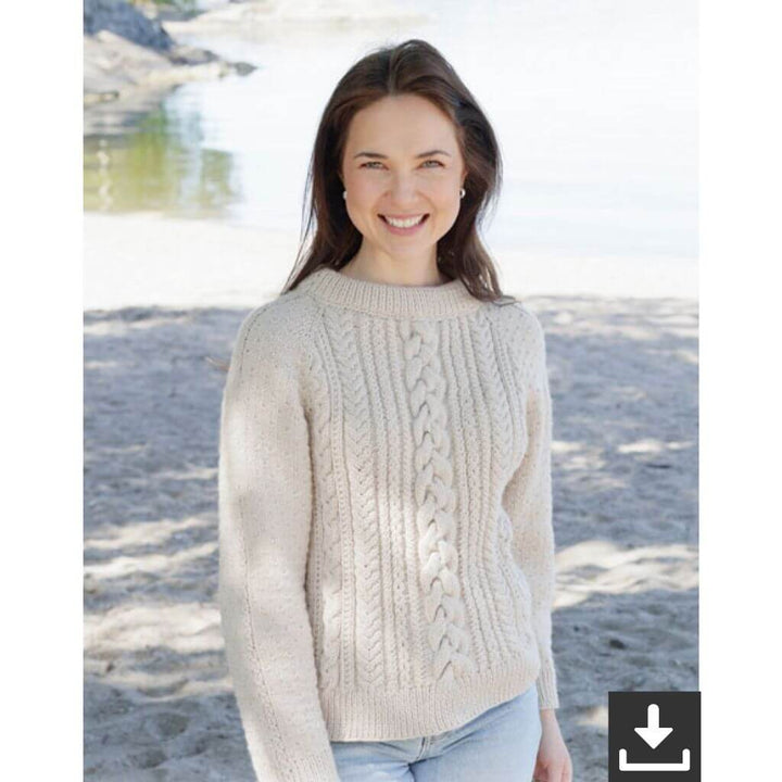 Drops Design Pattern Damen Pullover Echo River Strickanleitung - Drops (PDF) Lieblingsgarn