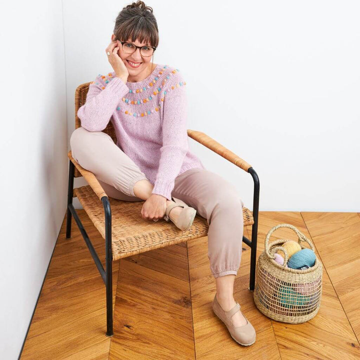 Lana Grossa Lana Grossa Ecopuno Manoppa Sweater - Rosa P. Booklet No. 2 Lieblingsgarn