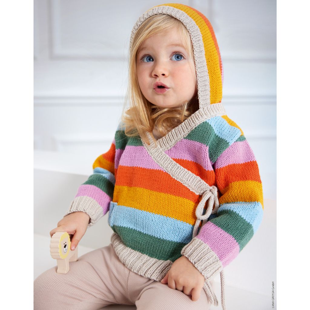 Lana Grossa Elastico Kapuzenjacke - Lana Grossa Infanti Nr. 20 Modell 46 Lieblingsgarn