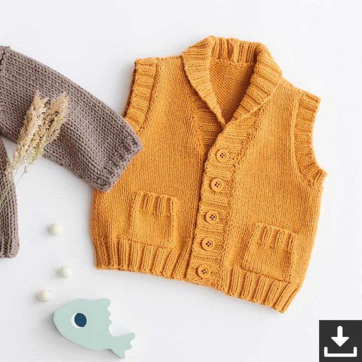 Lana Grossa Pattern Baby Weste Strickset - Lana Grossa (PDF) bei bei bei bei bei bei bei bei bei bei bei bei Lieblingsgarn
