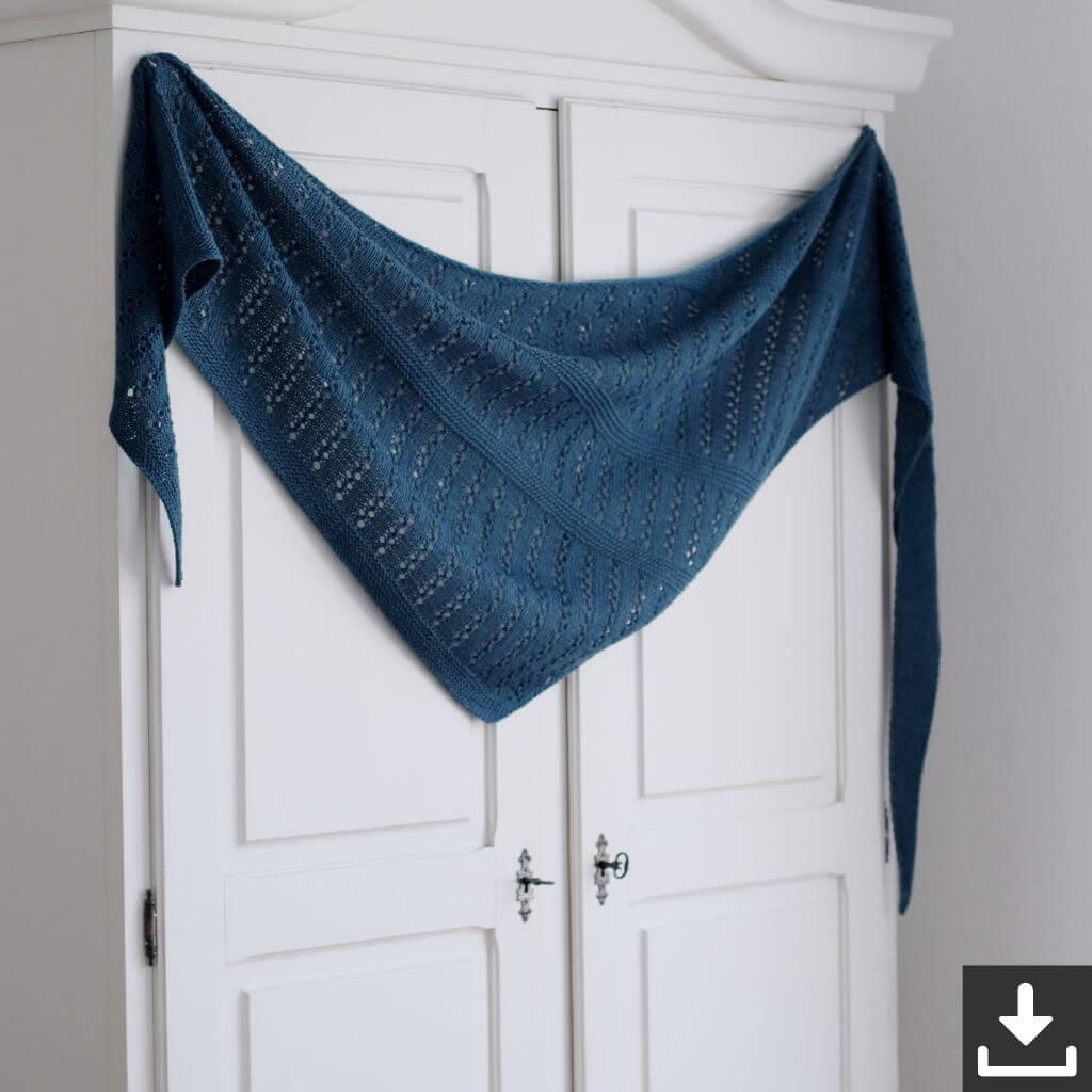Eviknitwear Pattern Schal Blaubeeren Shawl Strickanleitung - Eviknitwear (PDF) bei bei bei bei bei bei bei bei Lieblingsgarn