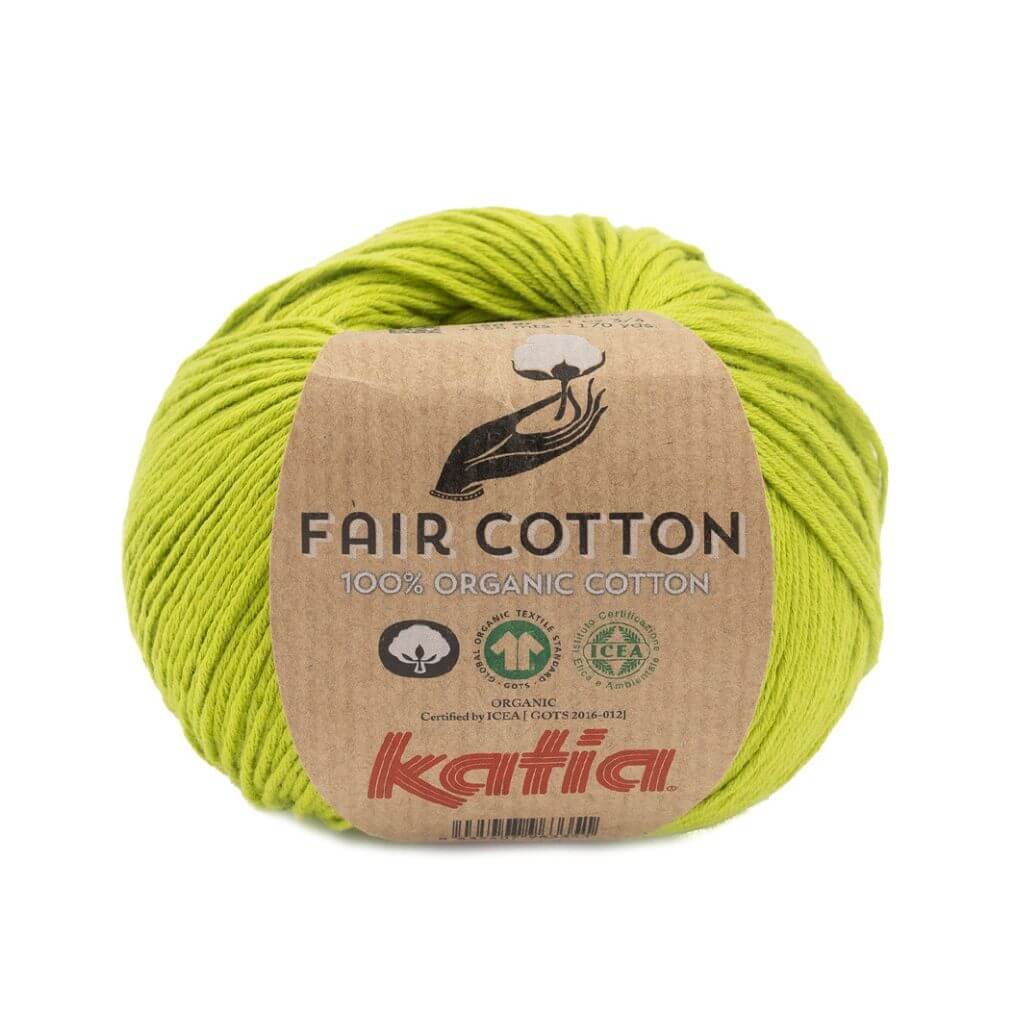 Katia Fair Cotton, Farbe 53 Pistaziengrün – Baumwolle bei Lieblingsgarn