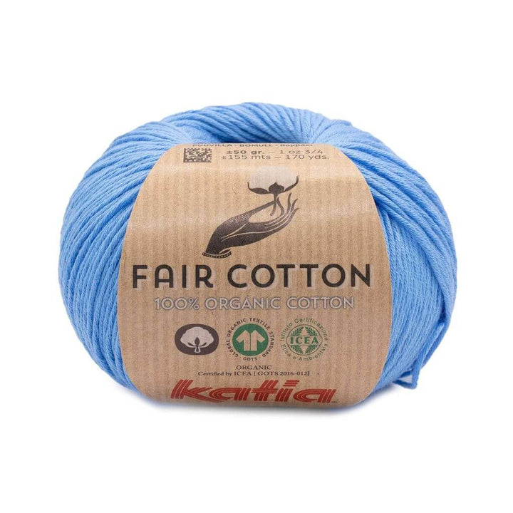 Katia Fair Cotton, Farbe 56 Blau – Baumwolle bei Lieblingsgarn