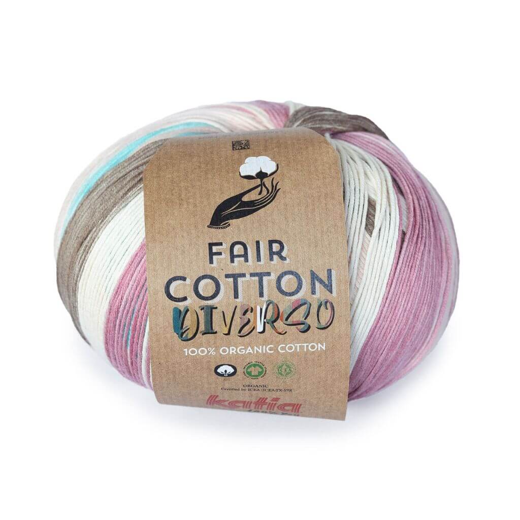 Katia 403 - Brombeer-Rosé-Petrol Katia Fair Cotton Diverso 200g bei bei bei bei bei bei bei bei bei bei bei bei Lieblingsgarn