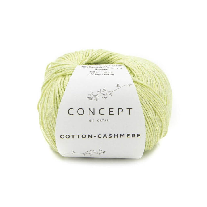 Katia 76 - Pistaziengrün Katia Cotton Cashmere Lieblingsgarn