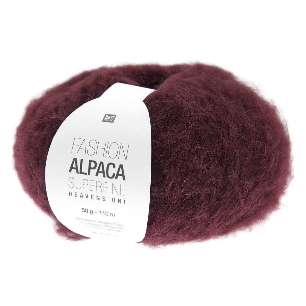 Rico Design 004 - Bordeaux Rico Design Fashion Alpaca Superfine Heavens Uni Lieblingsgarn