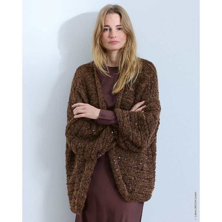 Lana Grossa Pattern Fallmaschen-Cardigan Strickanleitung - Lana Grossa (Heft) Lieblingsgarn