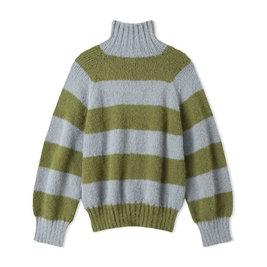 Lana Grossa Pattern Ringelpullover Top-Down Strickanleitung - Lana Grossa (Heft) Lieblingsgarn