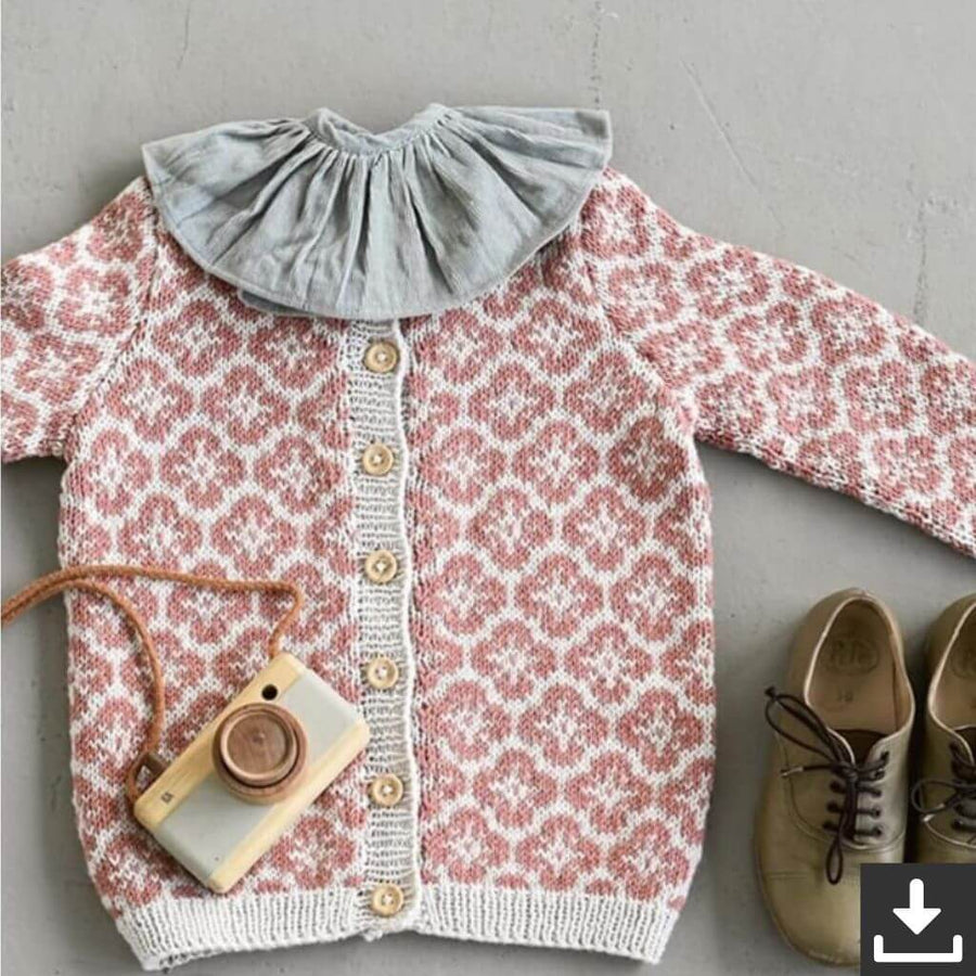 Sandnes Garn Pattern Kinder Blumenstrickjacke Fresko Strickanleitung - Sandnes Garn (PDF) bei bei bei bei bei Lieblingsgarn
