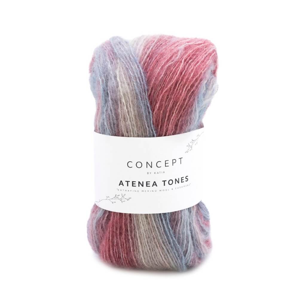 Katia 201-Blau-Minzgrün-Rostrot Katia Atenea Tones Lieblingsgarn