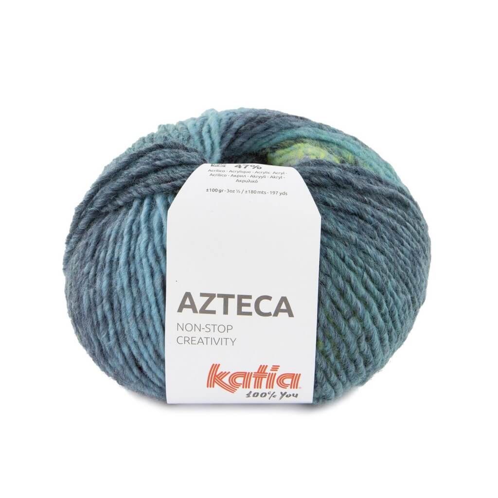 Katia Azteca, Farbe 7886 Grünblau Grün – Schurwolle und Synthetik bei Lieblingsgarn