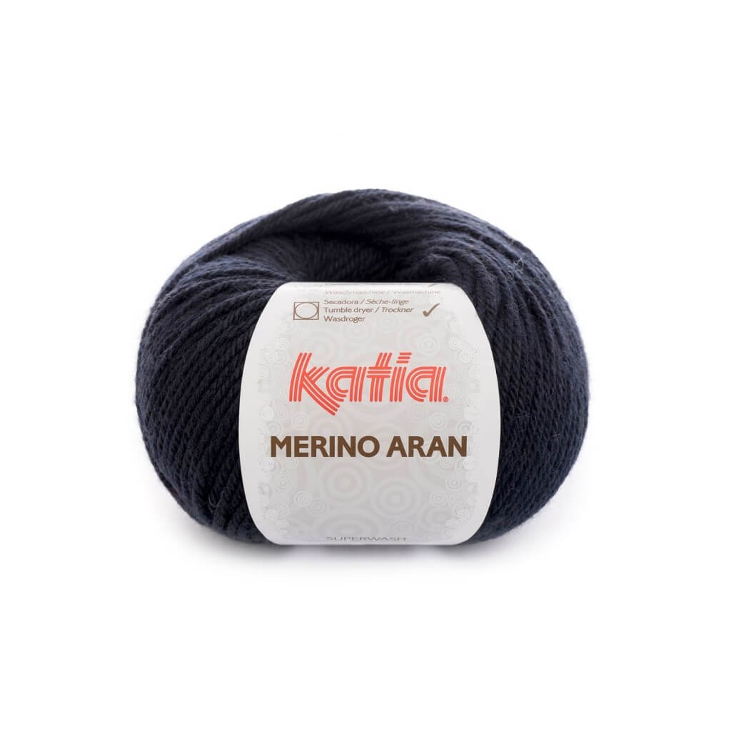 Katia Merino Aran, Farbe 5 Dunkelblau – Schurwolle und Synthetik bei Lieblingsgarn