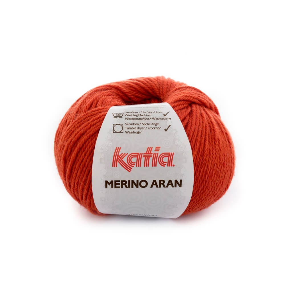 Katia Merino Aran, Farbe 50 Orange – Schurwolle und Synthetik bei Lieblingsgarn