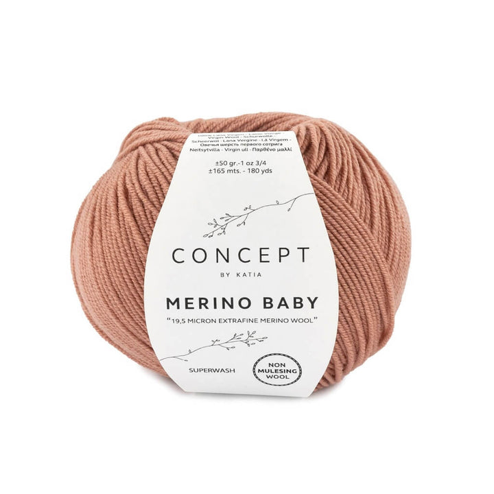 Katia Concept Merino Baby, Farbe 98 Terrabraun – Merino und Schurwolle bei Lieblingsgarn
