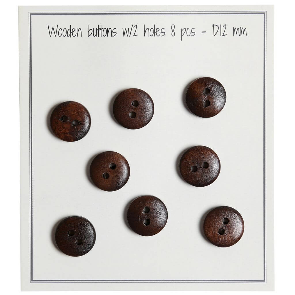 Go Handmade Holz Knöpfe UFO-Form, Farbe Dark Brown – Holz bei Lieblingsgarn