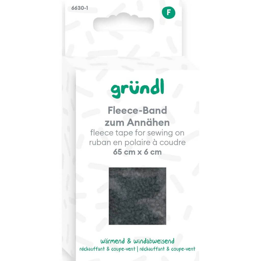 Gründl anthrazit Gründl Fleece Band zum Annähen Lieblingsgarn