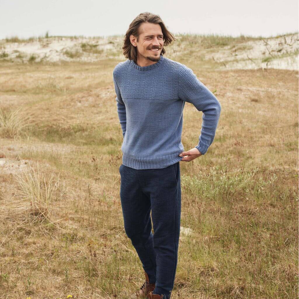 Lieblingsgarn Cool Wool Herrenpullover - Lana Grossa Merino Edition No 3 Modell 26 Lieblingsgarn