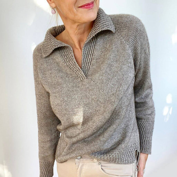 Hinterm Stein Pullover Perfect Polo Strickanleitung - Hinterm Stein (PDF) bei bei bei bei bei bei bei bei bei Lieblingsgarn