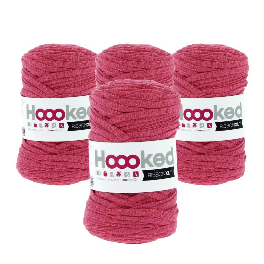 Hoooked Bubblegum Pink Hoooked RibbonXL 4er Spar-Set Lieblingsgarn