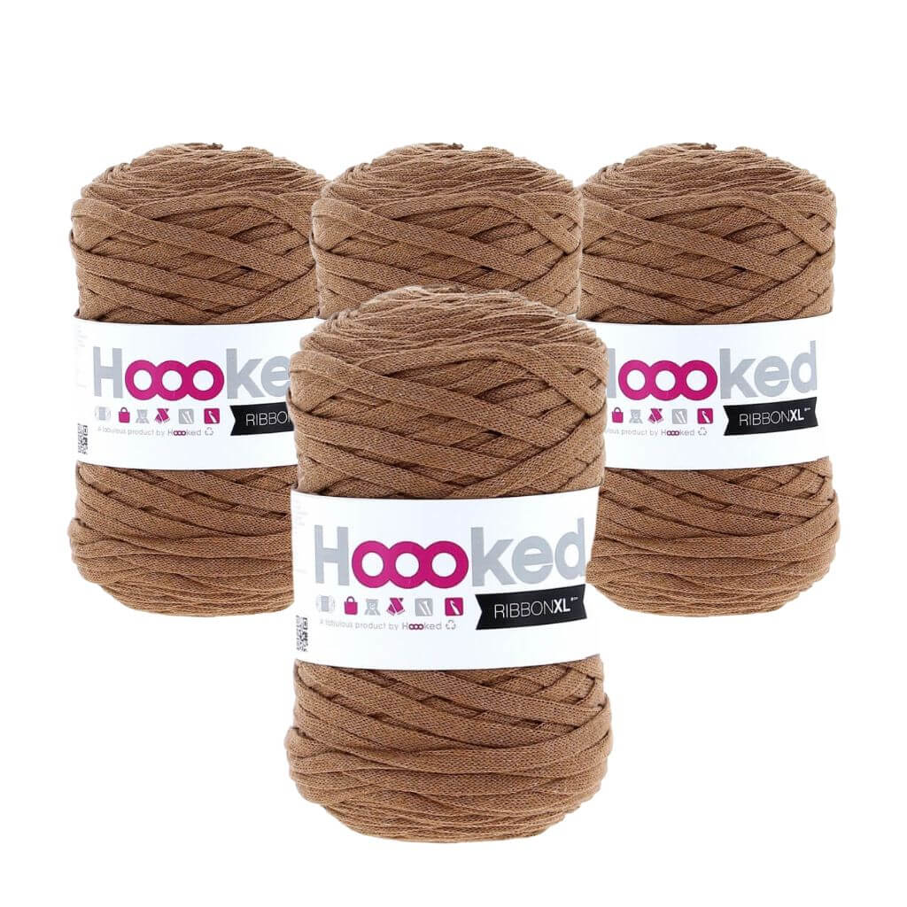 Hoooked Caramel Brown Hoooked RibbonXL 4er Spar-Set Lieblingsgarn