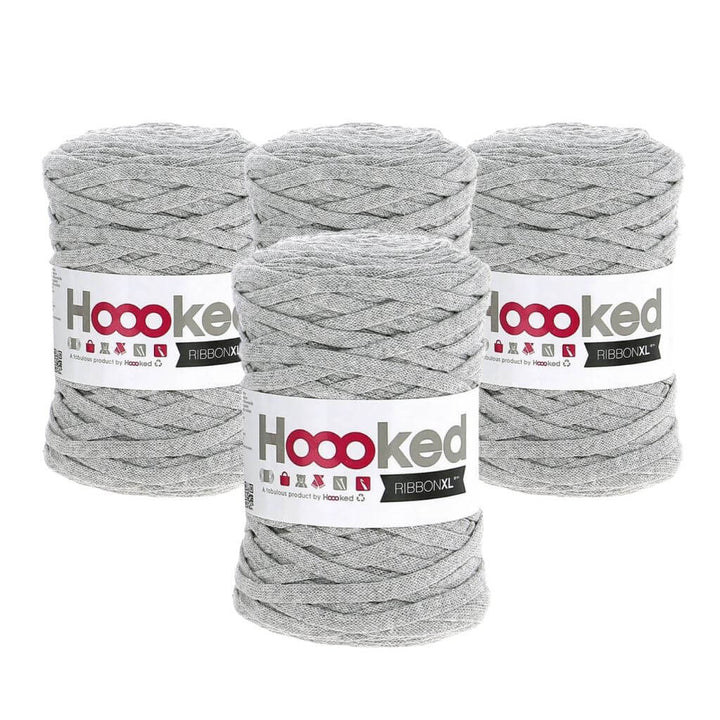Hoooked Silver Grey Hoooked RibbonXL 4er Spar-Set Lieblingsgarn
