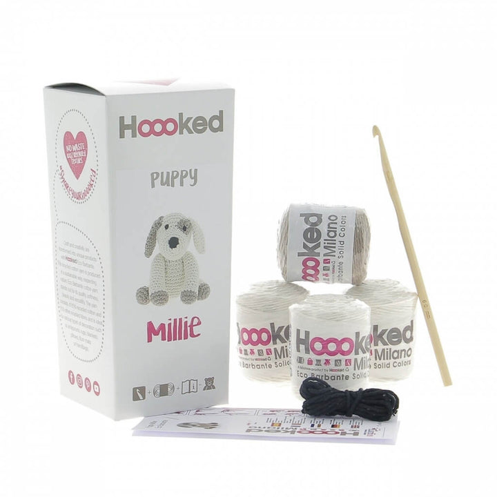 Hoooked Set Amigurumi Hund Millie Häkelset - Hoooked Lieblingsgarn