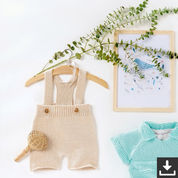 Lana Grossa Pattern Baby Latzhose Strickset - Lana Grossa (PDF) Lieblingsgarn