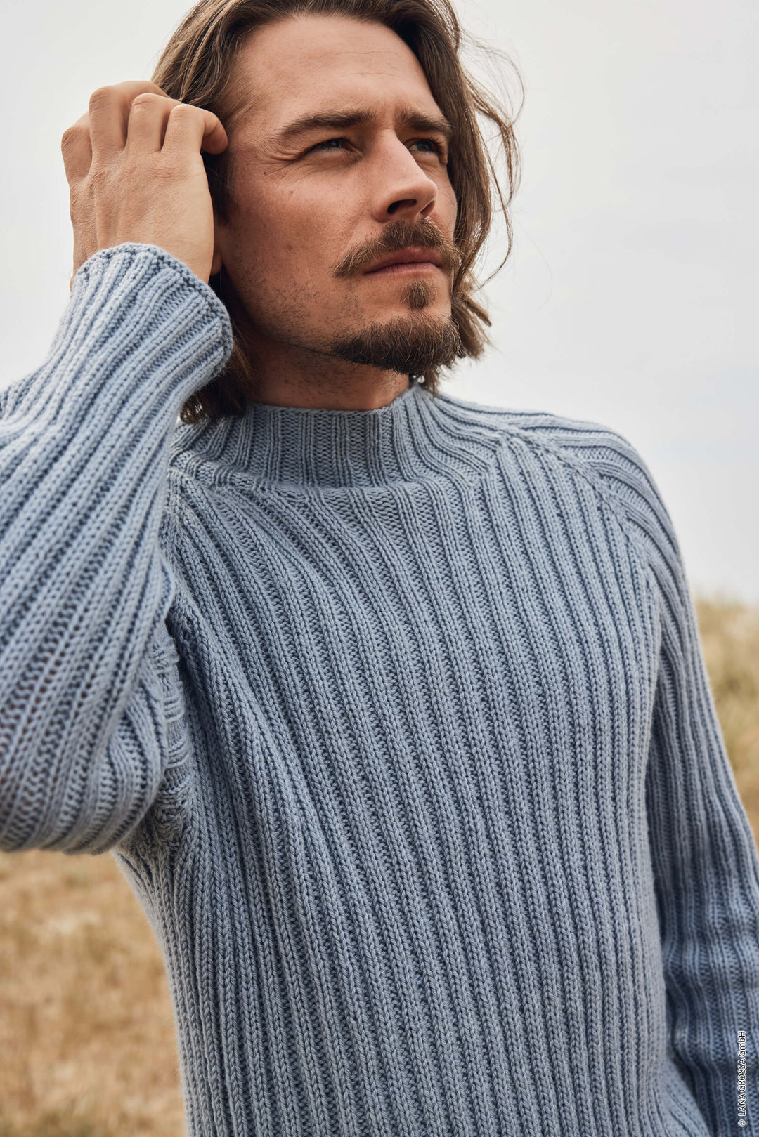 Lieblingsgarn Merino Uno Herrenraglanpullover - Lana Grossa Merino Edition No 3 Modell 18 Lieblingsgarn