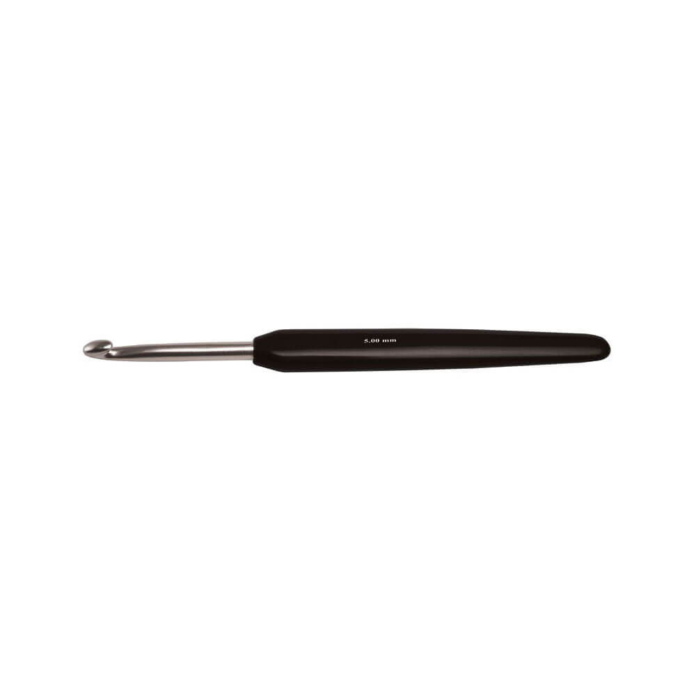 KnitPro Aluminium Häkelnadel Softgriff schwarz, Farbe 3,00 mm – Kunststoff und Metall bei Lieblingsgarn
