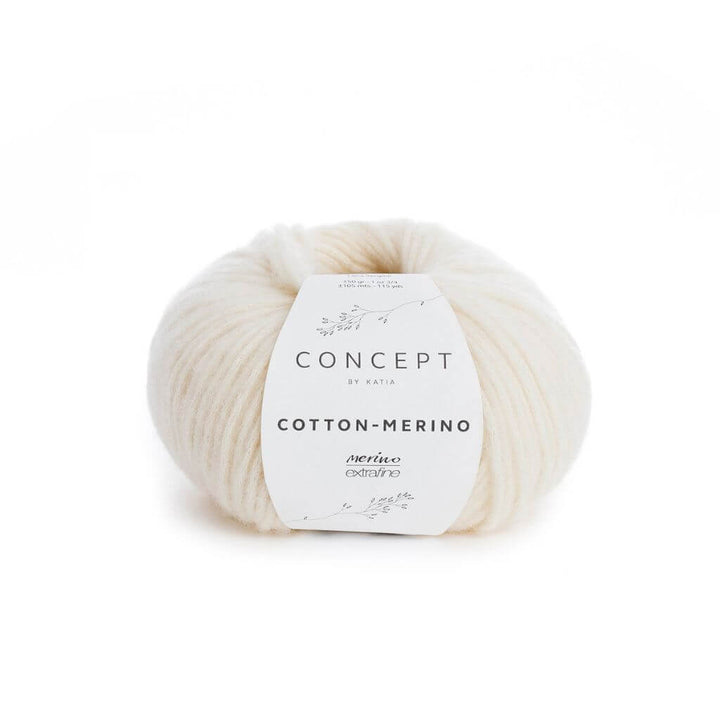 Katia 100 - Naturweiß Katia Cotton Merino 50 g Lieblingsgarn