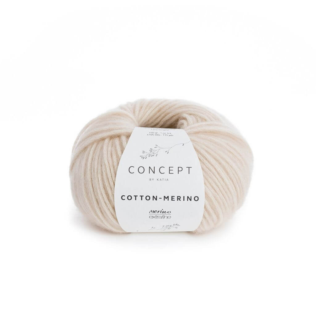 Katia 101 - Hellbeige Katia Cotton Merino 50 g Lieblingsgarn