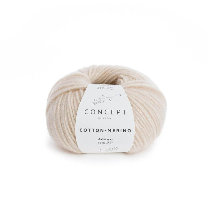 Katia 101 - Hellbeige Katia Cotton Merino 50 g Lieblingsgarn