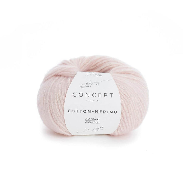 Katia 103 - Sehr hellrosé Katia Cotton Merino 50 g Lieblingsgarn