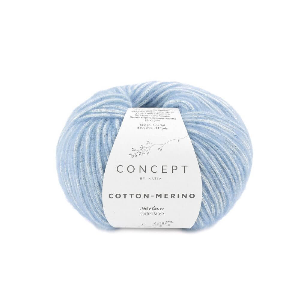 Katia 131 - Hellblau Katia Cotton Merino 50 g Lieblingsgarn