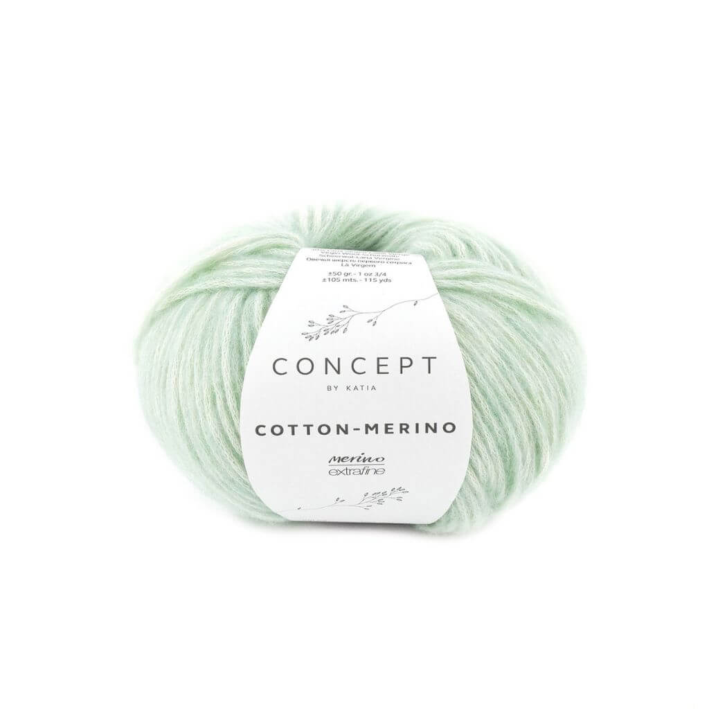 Katia 132 - Weißgrün Katia Cotton Merino 50 g Lieblingsgarn