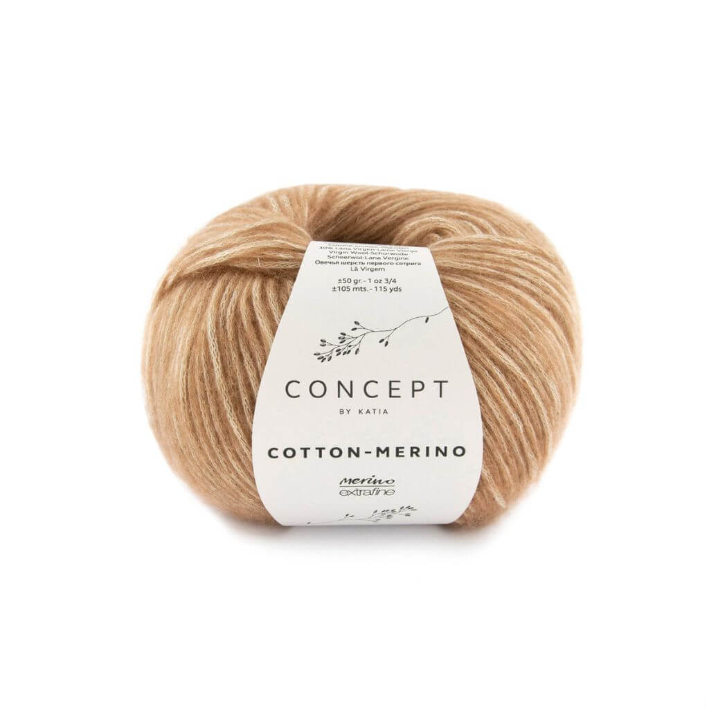 Katia 138 - Signalbraun Katia Cotton Merino 50 g Lieblingsgarn