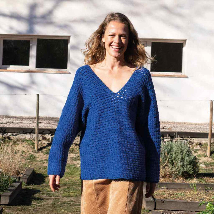 Katia Pullover mit V-Ausschnitt Häkelanleitung – Bild 3 von 3 bei Lieblingsgarn