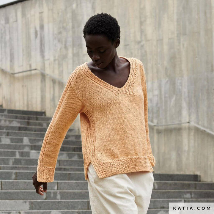 Katia Pullover mit V-Ausschnitt Strickanleitung - Katia (Heft) Lieblingsgarn