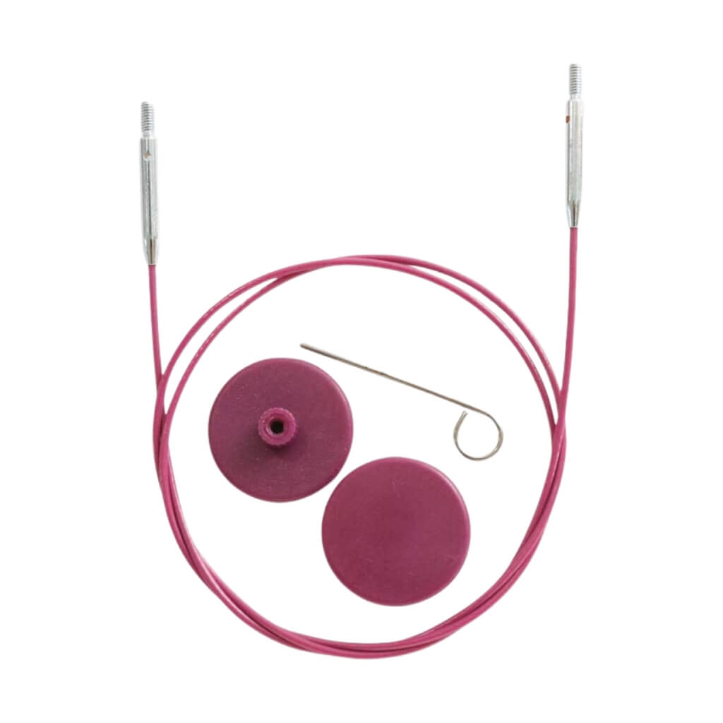 KnitPro KnitPro Nadelseil Edelstahl purple 40 cm - 150 cm Lieblingsgarn