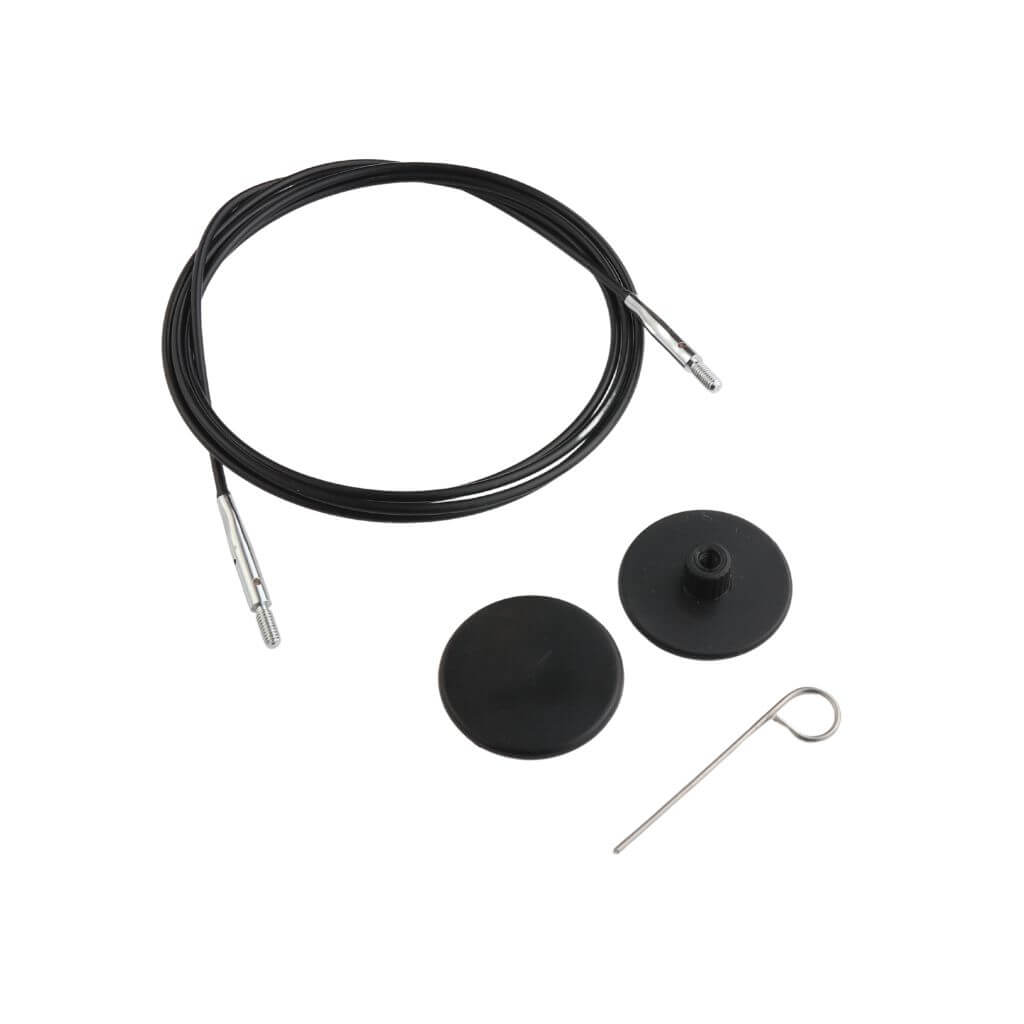 KnitPro 120 cm KnitPro Nadelseil Swivel 360° schwarz Lieblingsgarn