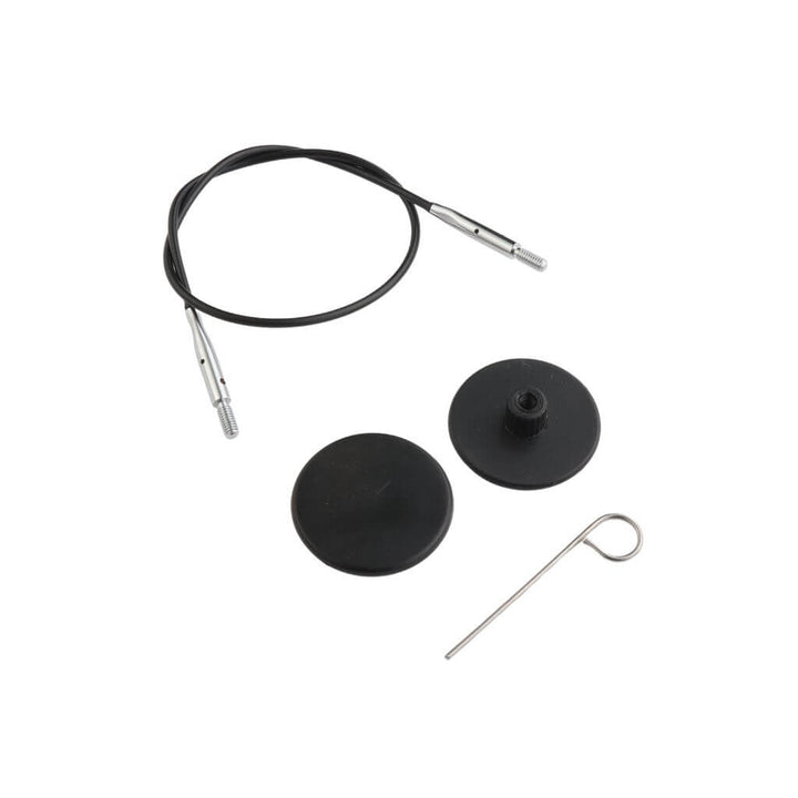 KnitPro 40 cm KnitPro Nadelseil Swivel 360° schwarz Lieblingsgarn